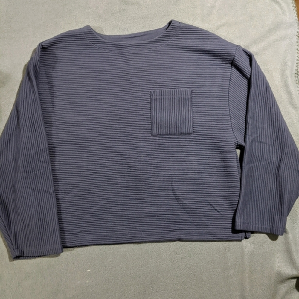 A New Day long sleeve shirt‎ size XS gray blue